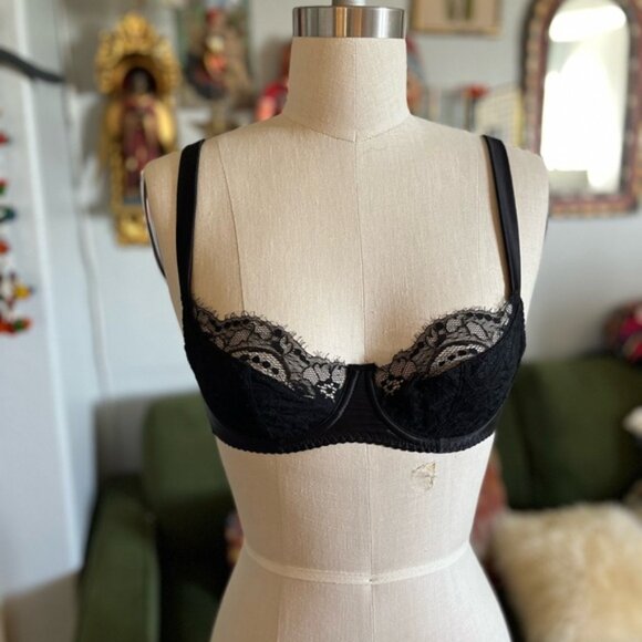FLEUR OF ENGLAND lace and silk bra - Picture 1 of 8